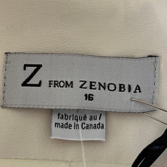 ZENOBIA Lightweight Lined Zip Front Jacket Made Canada Silk Blend Neutral Office - Picture 5 of 16
